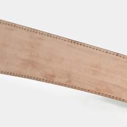 Pre Owned Gucci Gold Guccissima Leather Interlocking G Buckle Belt 95 CM