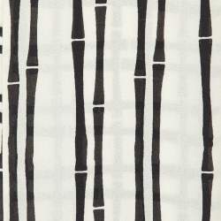 Pre Owned Gucci Monochrome Check Print Silk Narrow Stole 