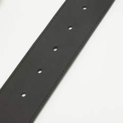 Gucci Black Leather GG Marmont Buckle Belt 85CM