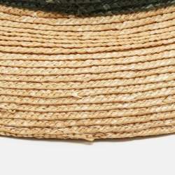 Gucci Brown Printed Straw Hat M