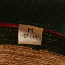 Gucci Brown Printed Straw Hat M