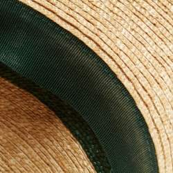 Gucci Brown Printed Straw Hat M
