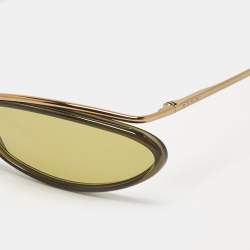 Pre Owned Gucci Green/Black GG2673/S Oval Sunglasses