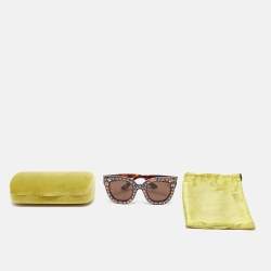 Gucci Brown Tortoise GG0116S Oversized Sunglasses