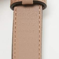Pre Owned Gucci Dusty Pink Leather GG Marmont Slim Belt 75 CM