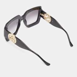 Pre Owned Gucci Black Gradient GG1022S Interlocking G Oversized Sunglasses