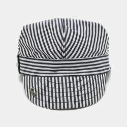 Gucci Navy Blue/White Striped Cotton Cap 