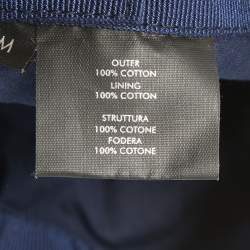 Gucci Navy Blue/White Striped Cotton Cap 