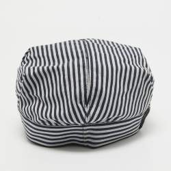 Gucci Navy Blue/White Striped Cotton Cap 