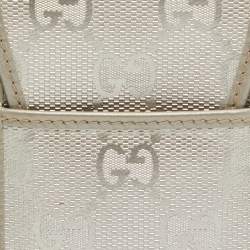 Gucci Silver GG Imprime Canvas Cigarette Case