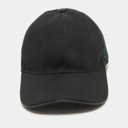 Pre Owned Cotton Black GG Embroidered Canvas Baseball Cap L
