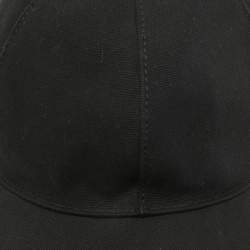 Pre Owned Cotton Black GG Embroidered Canvas Baseball Cap L