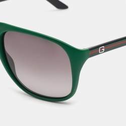 Gucci Green/Grey Gradient GG1018/S Web Aviator Sunglasses