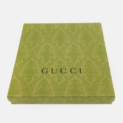 Gucci Blue/Red GG Web Wool Blend Square Scarf 