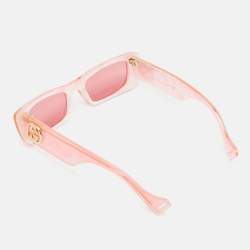 Pre Owned Gucci Pink  GG0516S Rectangle Sunglasses