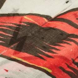 Pre Owned Gucci Yellow Magician Print Cotton Square Scarf