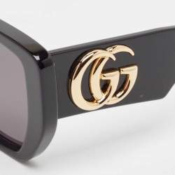 Gucci Black GG0956S Double G Rectangle Sunglasses