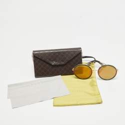 Gucci Green/Red Mirrored GG0061S Round Sunglasses