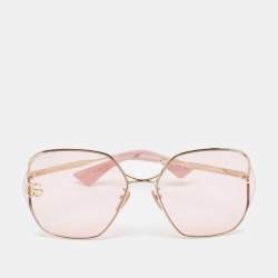 مملوكة مسبقًا Gucci Pink/Gold GG0818SA GG Oversized Sunglasses