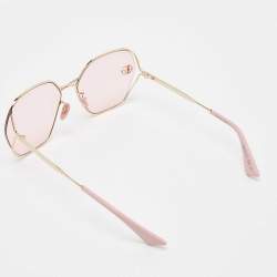 مملوكة مسبقًا Gucci Pink/Gold GG0818SA GG Oversized Sunglasses