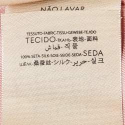 Pre Owned Gucci Brown/Pink GG Flora Print Silk Square Scarf