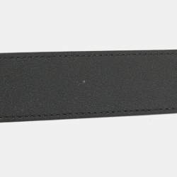 Gucci Black Leather GG Marmont Buckle Belt 95CM