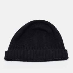 Gucci Black Rib Knit Cashmere Beanie
