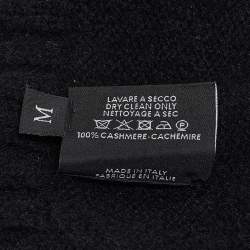 Gucci Black Rib Knit Cashmere Beanie