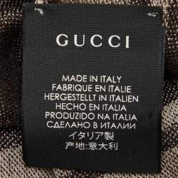 Gucci Brown GG Survive Wool & Silk Scarf