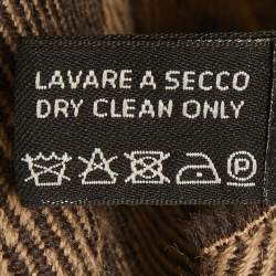 Pre Owned Gucci Brown GG Interlocking Jacquard Stole