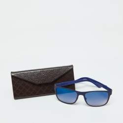 Pre Owned Gucci Blue/Grey Gradient GG2247/S Web Detail Rectangle Sunglasses