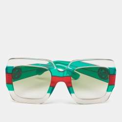 Gucci Green/Red Gradient GG0178S Oversized Sunglasses