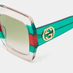 Gucci Green/Red Gradient GG0178S Oversized Sunglasses