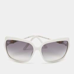 Gucci White/Black Gradient GG 3131/S Bamboo Oversized Sunglasses