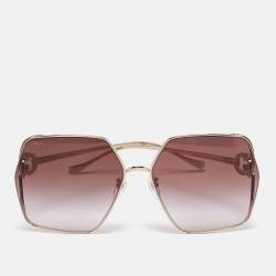 Pre Owned Gucci Purple Gradient GG1322SA Oversized Sunglasses