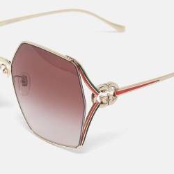 Pre Owned Gucci Purple Gradient GG1322SA Oversized Sunglasses