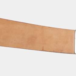 Gucci Silver Leather Horsebit Buckle Belt 80 CM