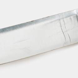 Gucci Silver Leather Horsebit Buckle Belt 80 CM