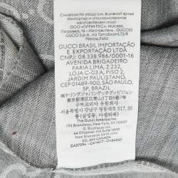 Pre Owned Gucci Grey GG Guccissima Wool Blend Shawl