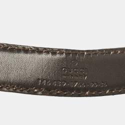 Pre Owned Gucci Bronze Guccissima Leather Slim Belt 90 CM