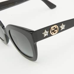 Gucci Black Gradient GG0208S GG Star Square Sunglasses