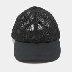 Pre Owned Gucci Black GG Mesh Baseball Cap M