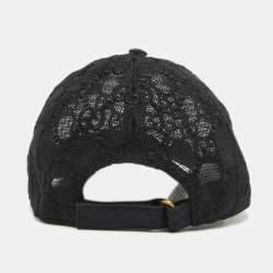 Pre Owned Gucci Black GG Mesh Baseball Cap M