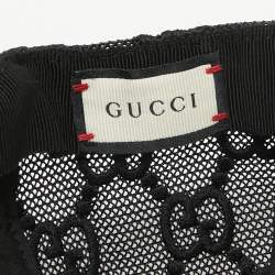 Pre Owned Gucci Black GG Mesh Baseball Cap M