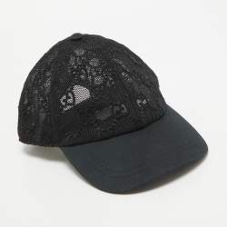 Pre Owned Gucci Black GG Mesh Baseball Cap M