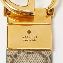 مملوكة مسبقًا Gucci Beige/Black GG Supreme Canvas and Leather GG Marmont Reversible Belt 75CM
