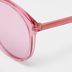 Pre Owned Gucci Pink GG0257SA Oversized Round Sunglasses