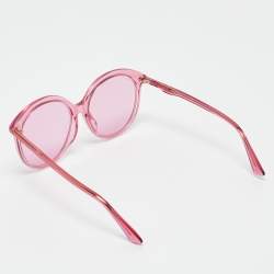 Pre Owned Gucci Pink GG0257SA Oversized Round Sunglasses