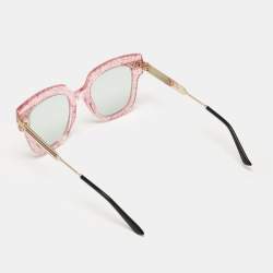 Gucci Pink Glitter/Green GG0281S Oversized Sunglasses