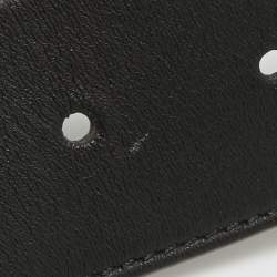 Pre Owned Gucci Black Leather GG Marmont Pearl Belt 90CM